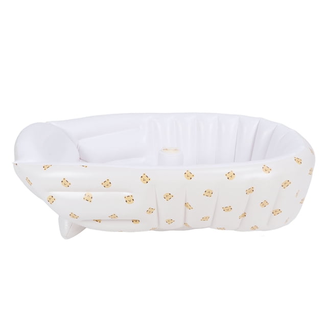 Bañera Para Bebé Con Bonitos Patrones De Dibujos Animados, Diseño De Brazo Biónico Para Soporte De Bebé, Inflable Portátil Para Playas, Piscinas Y Acampadas.