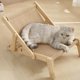 thumbnail image 2 of Silla de Descanso de Sisal para Gatos, Rascador de Sisal, Cama Elevada, Hamaca para Gatos, Almohadilla de Sisal Extraíble, Ajustable para Interiores y Todas las Estaciones, 2 of 8