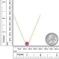thumbnail image 6 of Gem Stone King 14K Yellow Gold Pink Moissanite Pendant Necklace for Women | 1.00 Cttw | Gemstone Birthstone | Round 6.5MM | With 18 inch Chain, 6 of 6