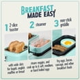 thumbnail image 3 of Estación de desayuno 3 en 1 Nostalgia Classic Retro - Incluye vaporizador de huevos y verduras, plancha antiadherente y tostadora ancha de 2 ranuras - Estación de cocina versátil para preparar desayun, 3 of 5