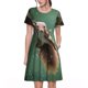thumbnail image 1 of Balery Squirrel Vestidos sueltos de manga corta para mujer, vestidos de verano 2025, vestidos casuales de corte A con vuelo., 1 of 6