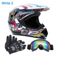 thumbnail image 1 of Motorcycle Helmet Racing Helmet Motorbike Adult Helmet-White 3||XL, 1 of 1