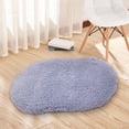 thumbnail image 4 of Denhf Fluffy Rug for Bedroom, Ultra Soft Washable Shaggy Oval Rug, Cozy Plush Area Rug for Home Living Room Kids Bedroom Nursery Dorm Decor, Cute Fuzzy Bedside Carpet, 23.6" x 15.8", Gray, 4 of 5