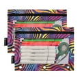 thumbnail image 2 of Colorful Wavy Lines 2 Pack Pencil Pouch for 3 Ring Binder Smooth Zipper Folders with Pockets Clear Window Pencil Case, 2 of 6