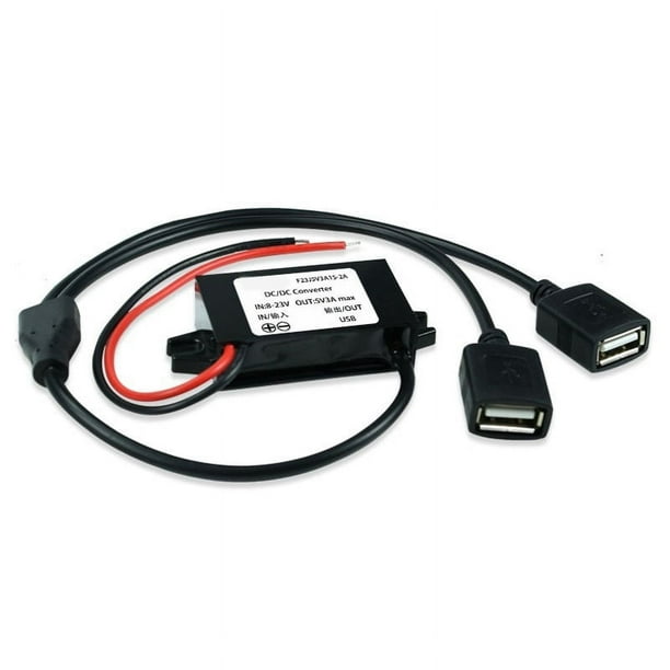 12V (8-23V) a 5V 3A Hembra USB DC Car Power Converter Regulador de Voltaje DC MóDulo Coche Motocicleta Cargador Adaptador