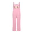 thumbnail image 4 of TrendOFT Combinaison d'Été pour Femmes, Coupe Ample Décontractée, Imprimé Mode, Bretelles, Boutonnée, une Pièce, Rose P, 4 of 4