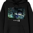 thumbnail image 2 of Kaiju No. 8 Soshiro Hoshina Dual Blades Long Sleeve Black Adult Hooded Sweatshirt-XL, 2 of 4