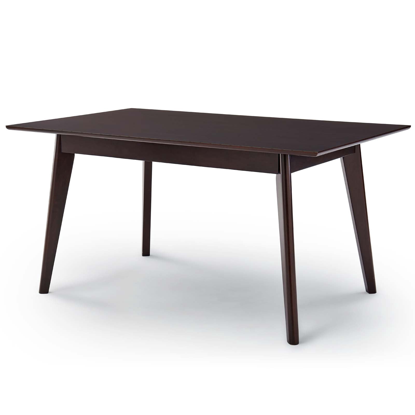 Dining Table, Rectangular, Wood, Drak Brown, Modern Contemporary Urban ...
