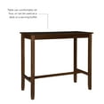 thumbnail image 6 of Linon Claridge 3-Piece Bar Height Tavern Set, Rustic Brown/Natural Linen Stripe, 6 of 9
