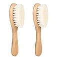 thumbnail image 1 of Peine de pelo de cabra suave y masajeador de cerdas de madera para bebés, 1 of 5