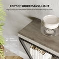thumbnail image 2 of 3-Tier Console Table – Industrial X-Shaped Metal Frame, Narrow Storage Sofa Table for Entryway, Living Room, Hallway – Adjustable Feet – Grey, 2 of 8