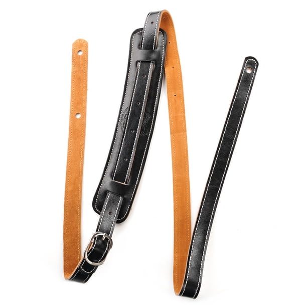 Correa de cuero para guitarra de soldado Correa para guitarra eléctrica Correa para guitarra acústica Correa para el hombro universal