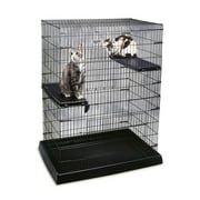 Angle View: Petmate Small Animal Pen with Plastic Tray and Perch