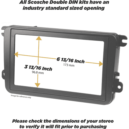Scosche CR1277B Single DIN Dash Kit Compatible w/ Select 1998-07 Chrysler, Dodge Jeep & Plymouth
