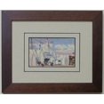 thumbnail image 1 of Post Card Frame for 3.5" X 5.5" Post Card Walnut Frame with Tan (Black Trim) Matting, 1 of 4