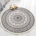 thumbnail image 1 of Vintage Design Rug,Cotton and Linen Circular Floor Mat,Non Slip Rugs for Living Room Bedroom Carpet,Home Decor Office, Round 36" 47" 59" 71",Machine Washable, 1 of 8