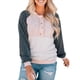 thumbnail image 2 of Sudaderas con capucha para mujer Camisa de manga larga Bloqueos de color Botón de poliéster suave y cómodo Sudadera con capucha para mujer para uso diario Gris L, 2 of 7