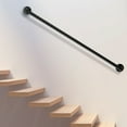 thumbnail image 3 of For In/Outdoor Black Modern Handrail 4ft Stair Assisting Railing Wall-mounted Hand Rail, 3 of 20