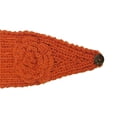 thumbnail image 3 of Wrapables® Hand Knit Floral Headband, Orange, 3 of 4