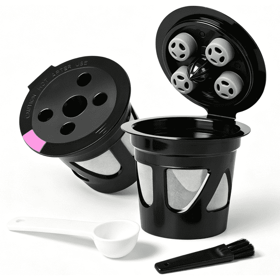 Reusable K Cups for Keurig, 5-Hole Multistream, Stainless Steel Micro Mesh, 2 Pack Refillable Coffee Pods, BPA-Free, Fits K-Supreme K-Slim K-Duo Gen2 and 5 Needle Brewers
