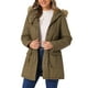 thumbnail image 1 of Chaqueta de invierno parka de mujer INSPIRE CHIC, cálida, a prueba de viento, abrigo largo con capucha de piel sintética 2XL Caqui, 1 of 6