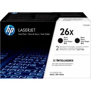 HP 26X 2-pack High Yield Black Original LaserJet Toner Cartridges, Per
