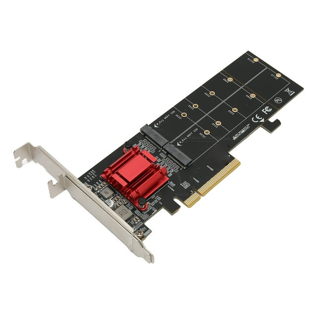 Adaptateur Double M.2 PCIE NVMe, Bande Passante 2 Go/s PCB PCIE Fonction Bifurcation Adaptateur Double PCIE NVMe pour PC