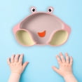 thumbnail image 2 of Plato de cena de silicona antideslizante Vajilla Utensilios Entrenamiento Plato de alimentación Plato de comida Platos de bebé con succión para Rosado Sunnimix Plato de cena para niños pequeños, 2 of 4