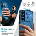 thumbnail image 3 of Dteck Magnetic Case for Samsung Galaxy S24 Plus,Shockproof TPU+PC Case Compatible with Mag Safe with Sliding Camera Lens Protection Kickstand Cover for Galaxy S24+ ,Blue, 3 of 9