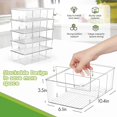 thumbnail image 4 of 5 paquetes de almacenamiento de alimentos organizador, organizador de plástico con 3 divisores Afortunado Sencillez, 4 of 5