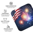 thumbnail image 3 of America Flag Colored Fireworks Leather Coasters for Drinks Perfect for Living Room, Kitchen, or Outdoor Use Set of 6 Square, 3 of 6