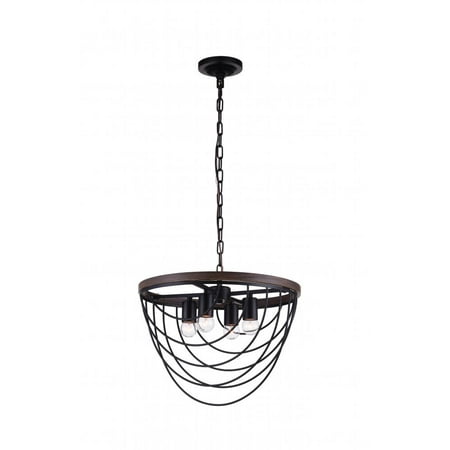 

4 Light Chandelier with Black finish