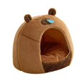thumbnail image 4 of Nido para gatos semicerrado, caseta para perros, forma de kapibala, artículos para perros, perrera extraíble, suelo cálido antideslizante, cueva para L, 4 of 9