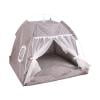 DefiDgd Dog Cats Bed Tent,Portable Pet Indoor Tent for Cats or Small Dogs,Removable Washable Pet House with Thick Cushion(Gray)