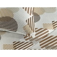 thumbnail image 3 of Ambesonne Geometric Quilted Bedspread Set 3 Pcs, Earthy Striped Squares, Twin, Chocolate Brown and Off White, 3 of 4
