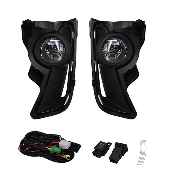 waltyotur 2Pcs Fog Light Assembly with Bulbs Switch and Wiring Kit Replacement for 2017 2018 Highlander Passenger and Driver Side