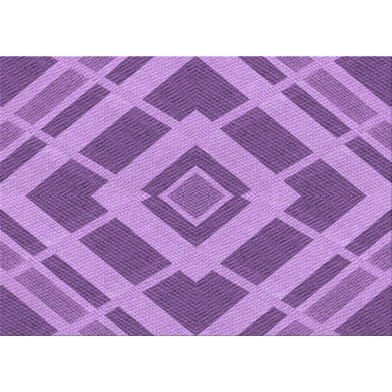 Ahgly Company Indoor Rectangle Patterned Violet Purple Area Rugs, 7' x 9'