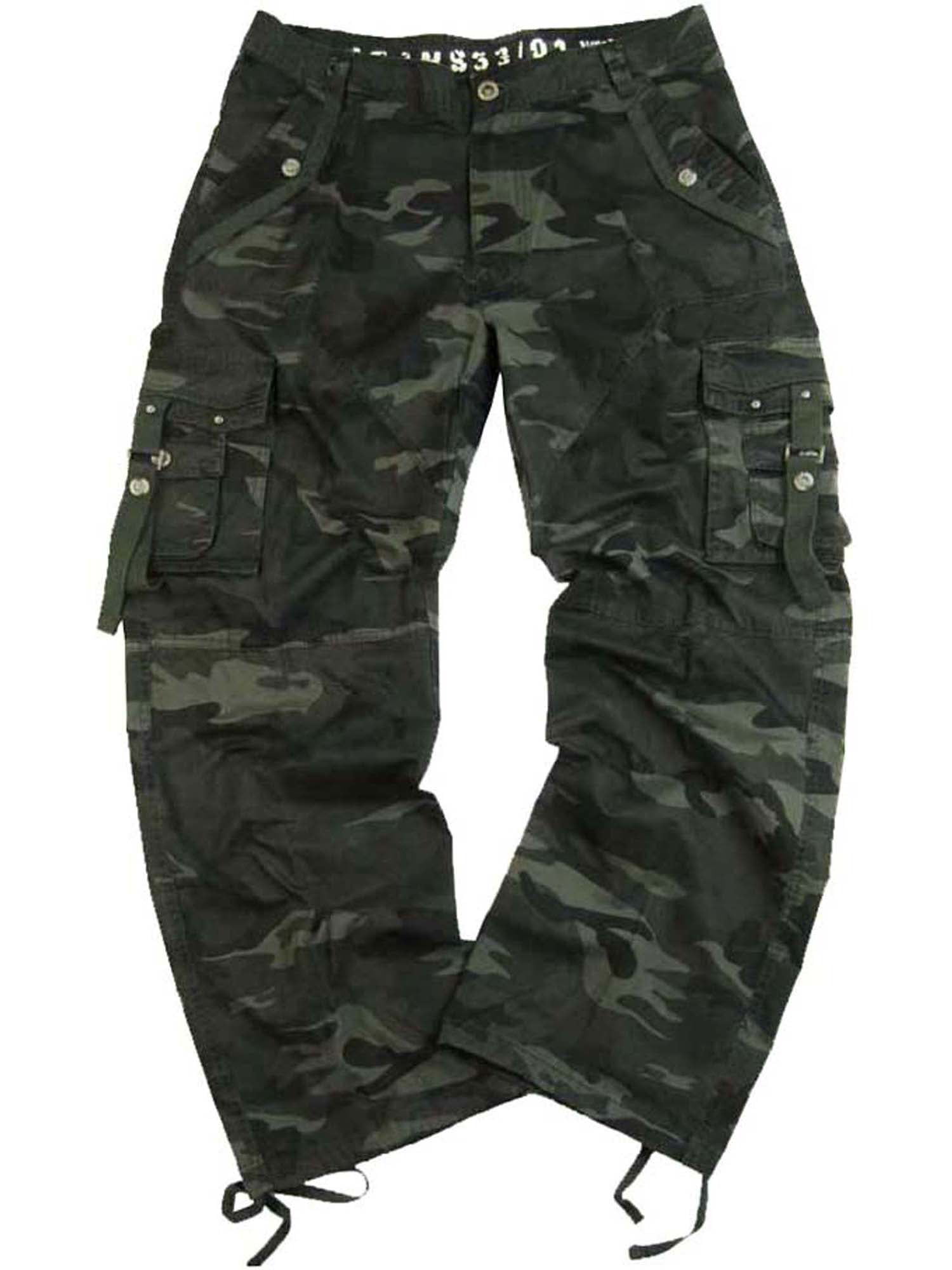 StoneTouch #A8C3 Men's Military-Style Cargo Pants 40x34--Jungle Camo ...