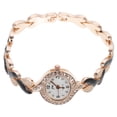 thumbnail image 1 of 1 reloj de cuarzo de moda para mujer (dorado y negro), 1 of 5