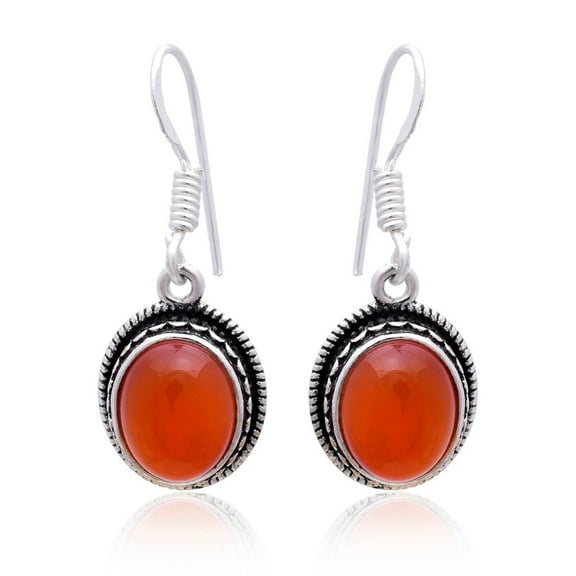 Bohemian Gemstone Dangle Earrings in 925 Sterling Silver Handmade Jewelry Gifts for Her Lightweight Ethnic Design