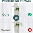 thumbnail image 4 of Turquoize Fantasdecor Non-See-Through Privacy Light Filtering Grommet Window Curtains 2 Panels for Living Room,52"X 84",White, 4 of 8