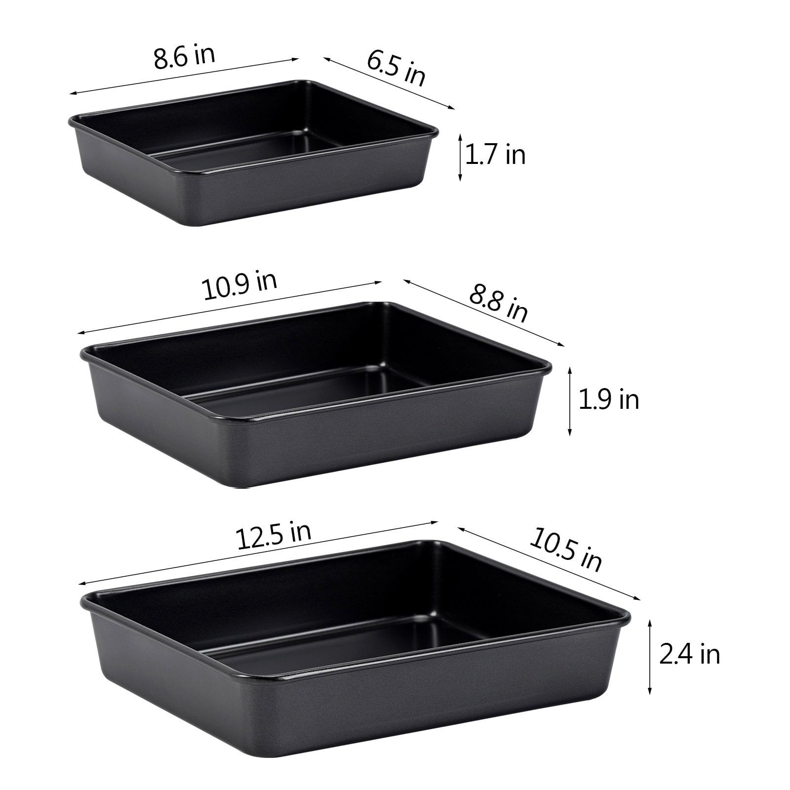 Extra large 43x30cm Non-Stick Shallow Roasting Pan/Oven Baking Tray  w/Hanndle