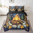 thumbnail image 2 of Feelyou Rustic Camping Bedding Comforter Set 7-Piece for Teens, Plant Botanical King Bedding Sets, Cartoon Adventure Theme Reversible Bed Sheets, Ultra Soft Home Decor, 2 of 7