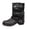 Black Boots for Women, variant on hopeusnice Women Mid Calf Slouch Boots With Double Buckle Straps Low Heel Leather Upper For Edgy And Casual Style Black 36