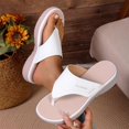 thumbnail image 2 of Yyuenw Thick Sole Thong Flip Flops Women PU Open Toe Summer Beach Casual Outdoor Walking Shoes, 2 of 9