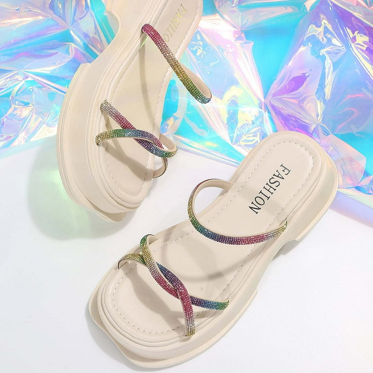Glitter sandals deals walmart