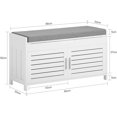 thumbnail image 3 of SoBuy FSR102-W, Shoe Bench Storage Cabinet with Foldable Padded Seat and 2 Doors, 3 of 6