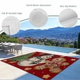 thumbnail image 3 of Red Christmas Outdoor Rug for Patio/Deck/Porch, Non-Slip Large Area Rug 6 x 9 Ft, Xmas Tree Gingerbread Snowman Winter Indoor Outdoor Rugs Washable Area Rugs, Reversible Camping Rug Carpet Runner, 3 of 8