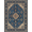 Blue Rust Cream, Pattern 7, variant on ODIKA 8'x10' Washable Area Rug Non-Shedding, Easy Care, Freeform Geometric Abstract Painterly Brushwork Contemporary for King Size Bedroom Under Bed, Master Suite