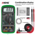 thumbnail image 1 of AN8205C Digital Multimeter AC/DC Ammeter Volt Ohm Test Meter Profession Multimetro With Thermocouple LCD Backlight Display ,High Efficiency, 1 of 6